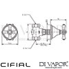 Cifial 32217ED.L 32217ED.R Edwardian 3 4 Inch Wall Stop Valve Dimensions